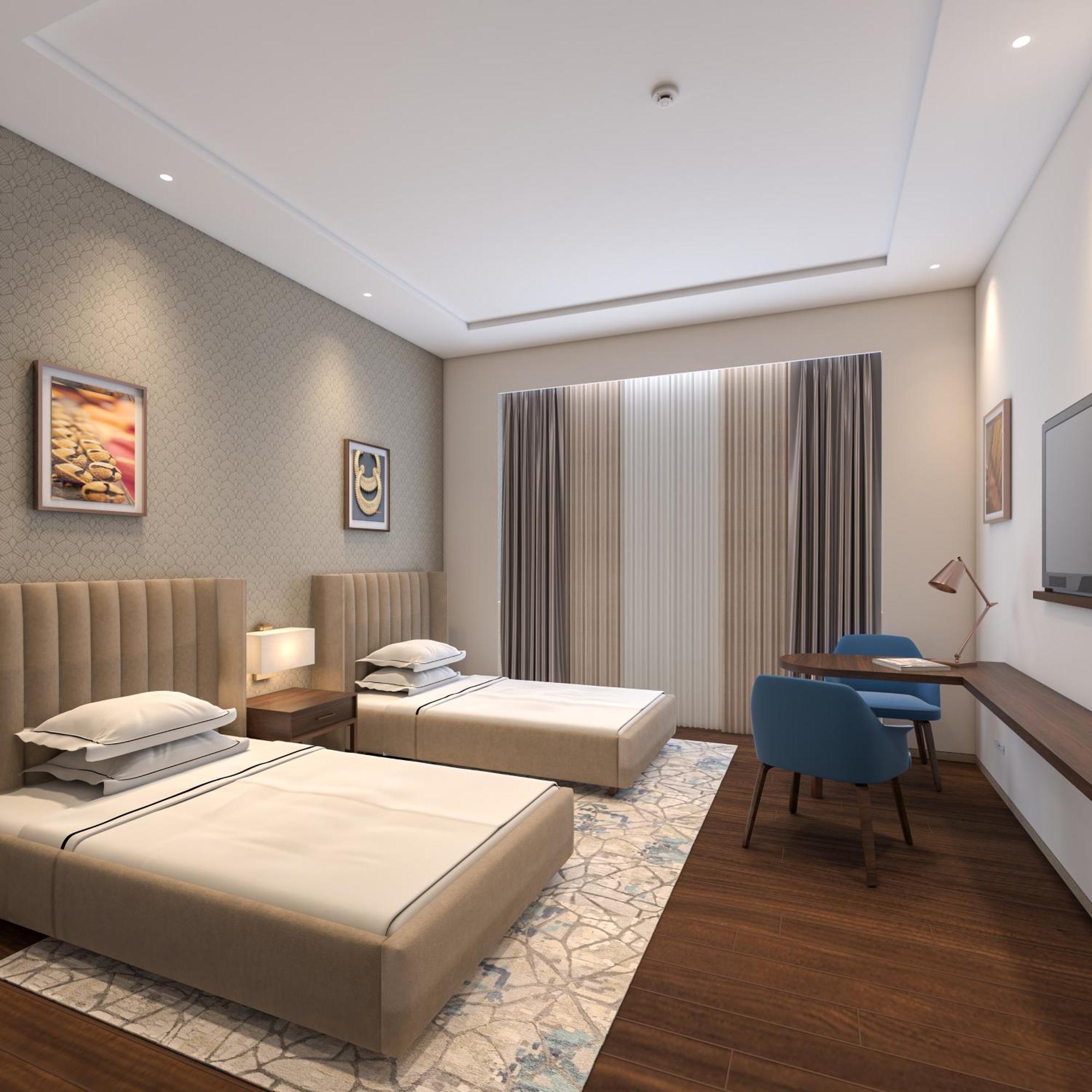 ทัช บังกะลอร์ Hotel Devanahalli ภายนอก รูปภาพ A 3D rendering of a hotel room
